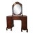 1940s Traditional Walnut Vanity Davis Cabinet Co. With Mirror For Sale