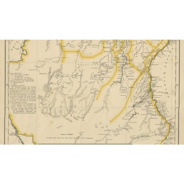 Antique Dutch Colonial Map with Districts, 1905 For Sale - Image 6 of 11