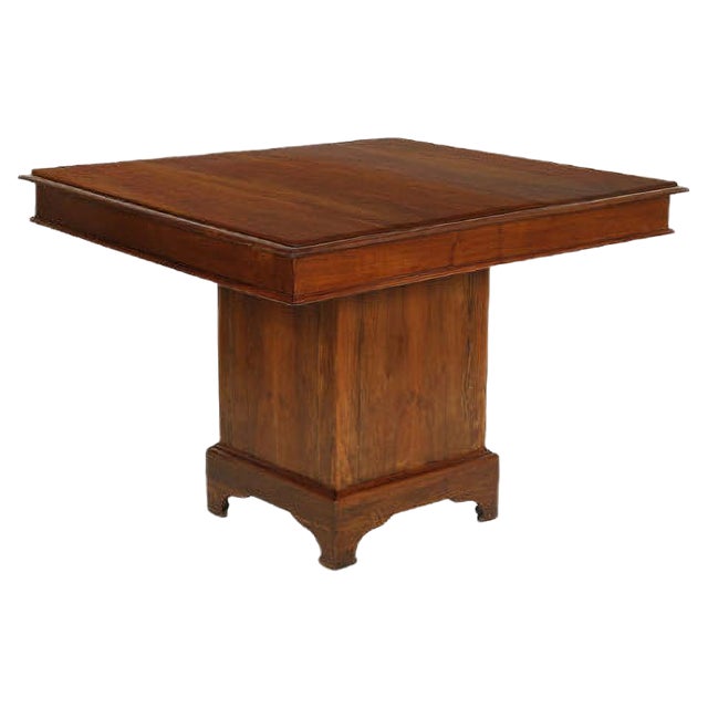 19th-Century Italian Walnut Game or Dining Table For Sale