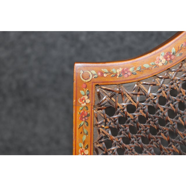 English Pair Antique 19th C Gillow & Co Adams Style Cane Back Side Chairs For Sale - Image 3 of 12