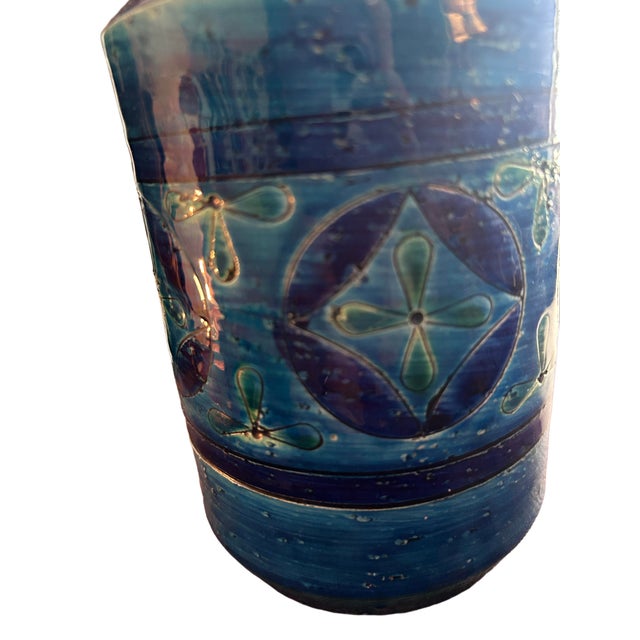 Aldo Londi Aldo Londi for Bitossi Candy Jar With Top, and Cylindrical Vase From the ‘Liberte’ Collezione. For Sale - Image 4 of 8