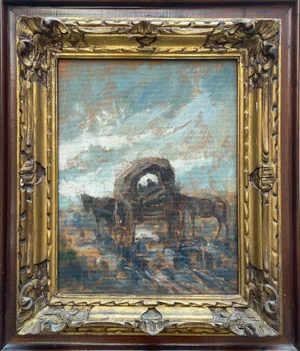 Bonfatti, Caravan, 20th Century, Oil Painting on Canvas