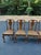 Wood Set of 6 Vintage Queen Anne Style Dining Chairs in Distressed Leather For Sale - Image 7 of 8