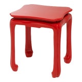 Image of KRB New York Collection Chinoiserie Table in Chinese Red For Sale