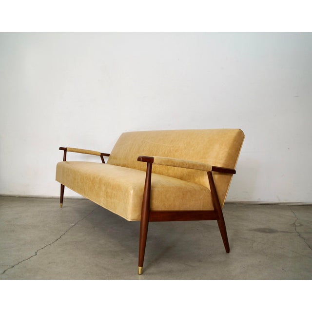 France & Son 1950’s Mid-Century Modern Leather Lounge Sofa For Sale - Image 4 of 12