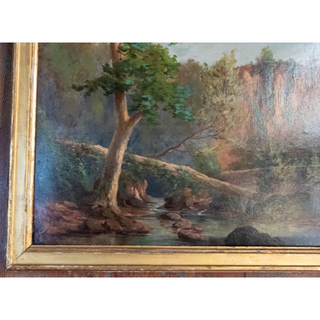 Mid 19th Century 19th Century French Italian Campagna Landscape Painting Attributed to Paul Jean Flandrin For Sale - Image 5 of 15