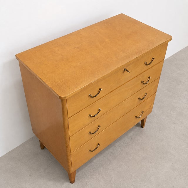 1960s Vintage Belgian Birch Chest of Drawers by Imexcotra, 1960s For Sale - Image 5 of 7