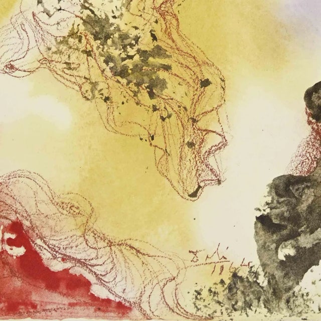 Sanctus Raphael et Tobias is a Color lithograph on heavy rag paper realized in 1964. It is part of Biblia Sacra vulgatæ...