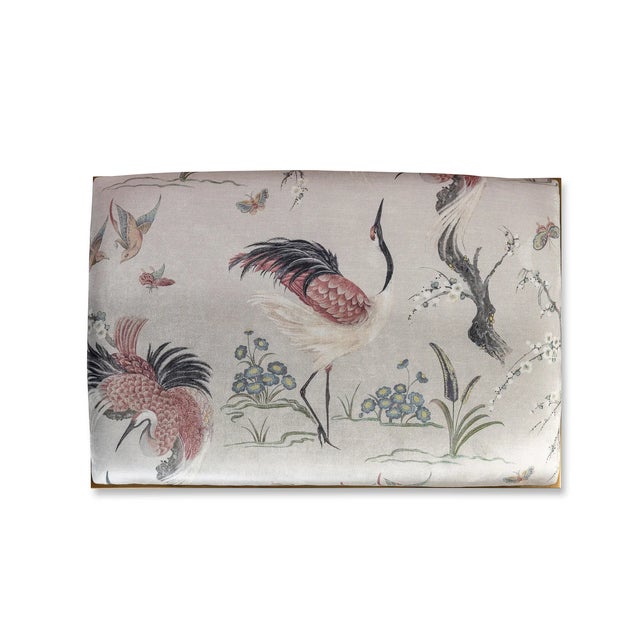 Classic detail of bamboo is featured on the Lauderdale upholstered bench. Cast steel metal frames are available in aged...