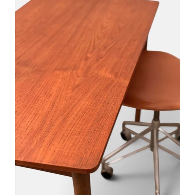 Mid-Century Modern Small Danish Teak Writing Desk, 1960s For Sale - Image 3 of 12