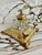 Exquisite antique 19th century French solid brass base stand and high quality edged cut crystal inkwell. Made in France.