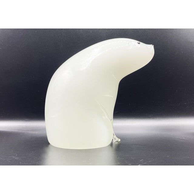 Murano The Polar Bear Figurine, 1990s For Sale - Image 6 of 12