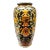 1970s Vintage Chinese Ornate French Design Gold & Black Enameled Phoenix Coat of Arms Vase For Sale