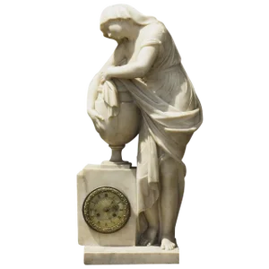 Monumental Early 19th Century Marble Clock From the Collection at Boscobel