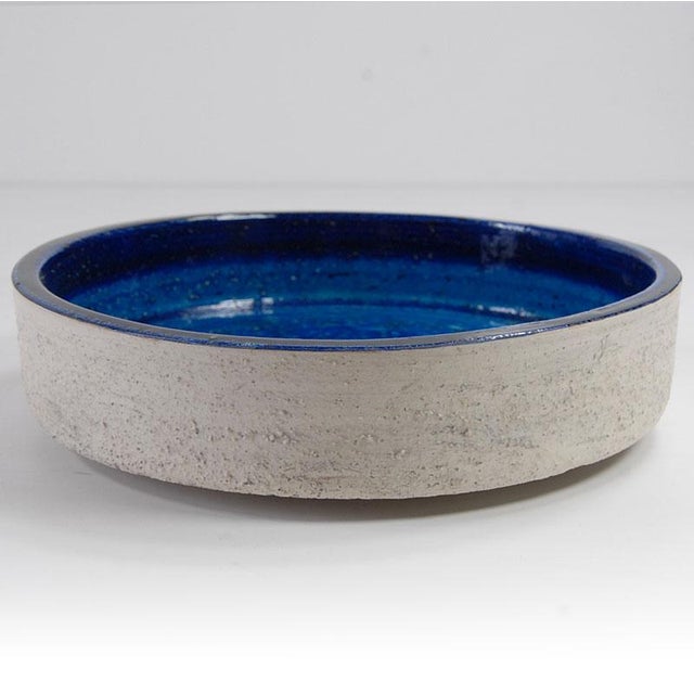 Ceramic Italian Rimini Blue Ceramic Bowl by Aldo Londi for Bitossi, 1960s For Sale - Image 7 of 11