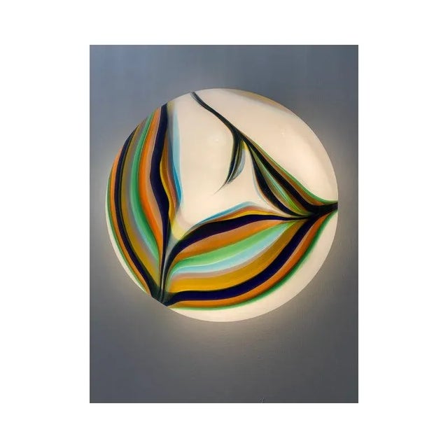 White Murano Glass Wall Sconces by Simoeng, Set of 2 For Sale - Image 11 of 13