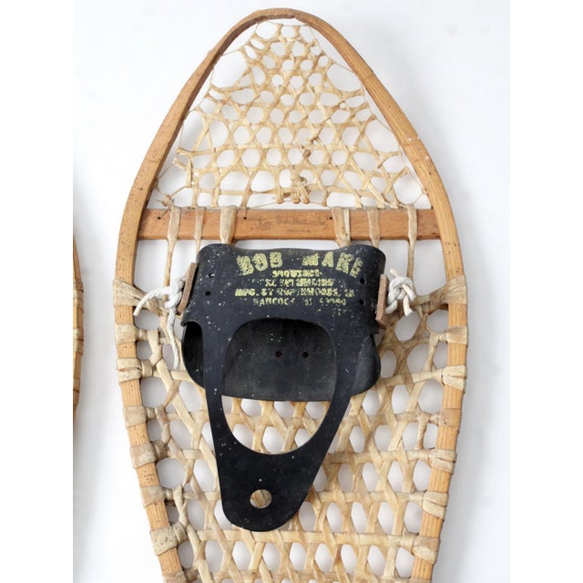 Vintage Canadian Snowshoes Pair For Sale - Image 11 of 13