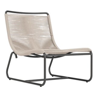 Brown Jordan Walter Lamb Aluminum Lounge Chair, Textured Pewter frame with Pebble fabric For Sale