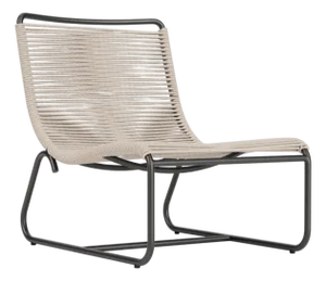 Brown Jordan Walter Lamb Aluminum Lounge Chair, Textured Pewter frame with Pebble fabric
