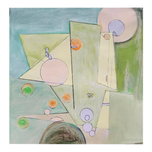 Abstract Pastel Painting by Erik Sulander, Second Generation Abstract Expressionist