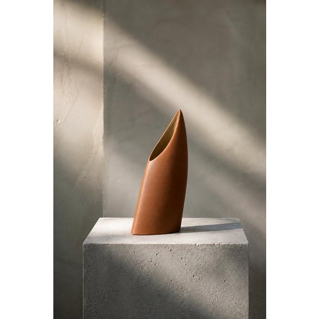 Mid-Century Modern German Red Stoneware Brick Vase from Asa Selection, 1980s For Sale - Image 10 of 10