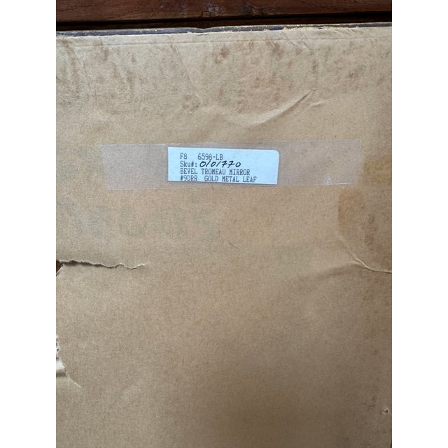 Late 20th Century Federal Style Gilt Wood Trumeau Mirror, Vintage For Sale - Image 5 of 12