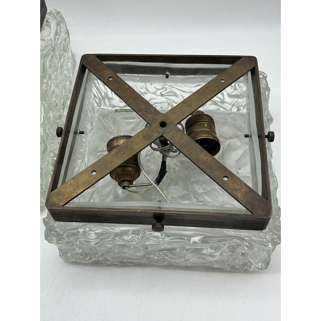 Murano Glass Tris Ceiling Lights by Ercole Barovier for Barovier & Toso, 1950s, Set of 3 For Sale - Image 9 of 16