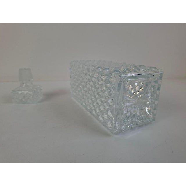 Gold Vintage Crystal Whiskey Decanter and Tumblers from Bohemia, 1980s, Set of 7 For Sale - Image 8 of 18