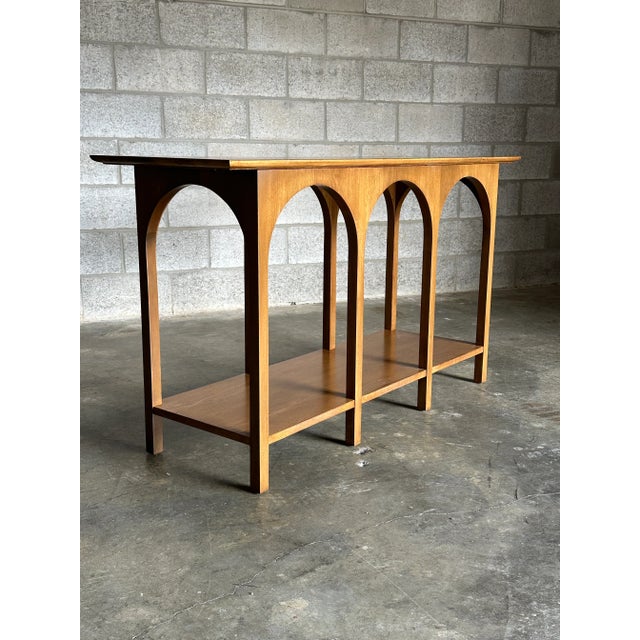 1950s t.h. Robsjohn-Gibbings Arch Coliseum Console Table for Widdicomb For Sale - Image 9 of 12