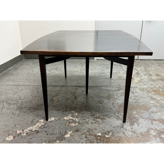 Mid 20th Century Mid 20th Century Modern Ebonized Walnut Extension Dining Room Table For Sale - Image 5 of 12