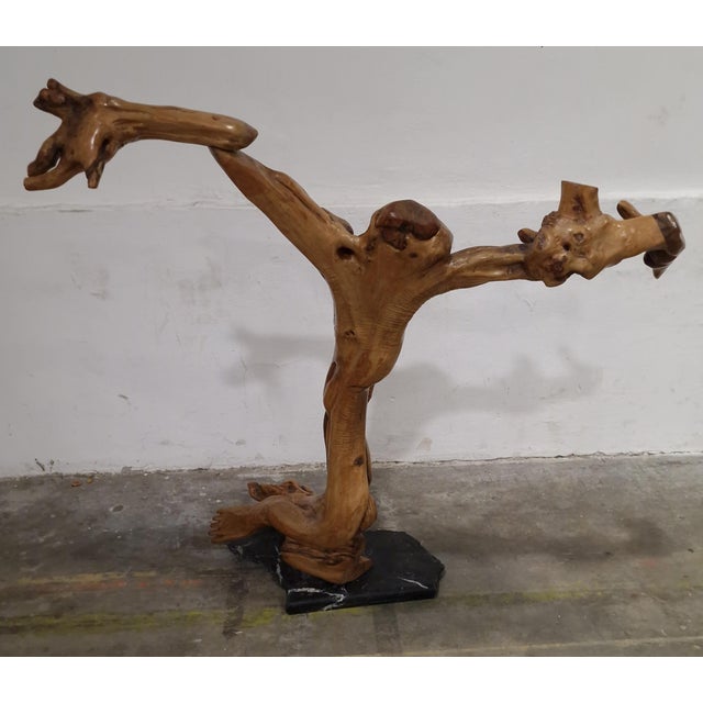 1920s Tiburzi, Large Christ Sculpture, Olive Wood, 1920s For Sale - Image 5 of 18