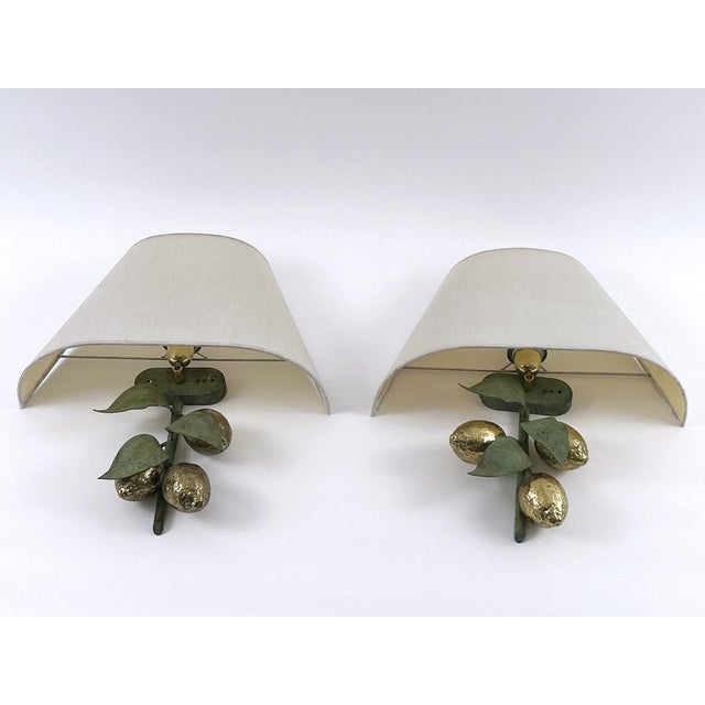 Cream Large Mid-Century Brass Lemon Sconces by Hans Möller, 1970s, Set of 2 For Sale - Image 8 of 18