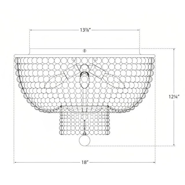 Traditional AERIN for Visual Comfort Signature Jacqueline Flush Mount in Burnished Silver Leaf with White Acrylic For Sale - Image 3 of 3