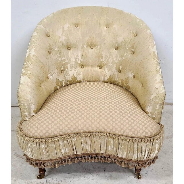 Textile Shabby Chic Boudoir Lounge Chair by Carol Hicks Bolton For Sale - Image 7 of 11