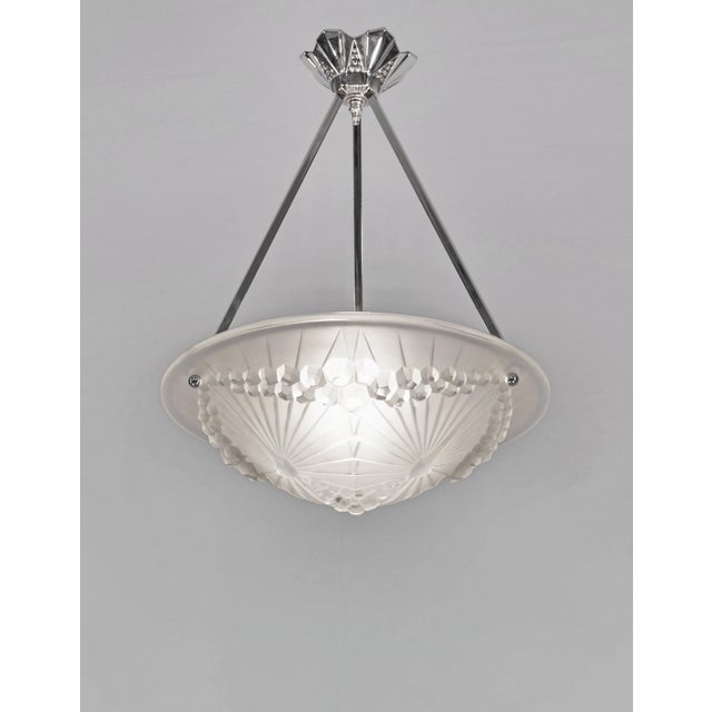 1930s French Art Deco Pendant Light by Charles Schneider & Andre Neut 1930 France - 2 Available For Sale - Image 5 of 12
