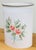 Mid-Century Modern Vintage Hand-Painted Tole Floral Pierced Metal Waste Bin For Sale - Image 3 of 8