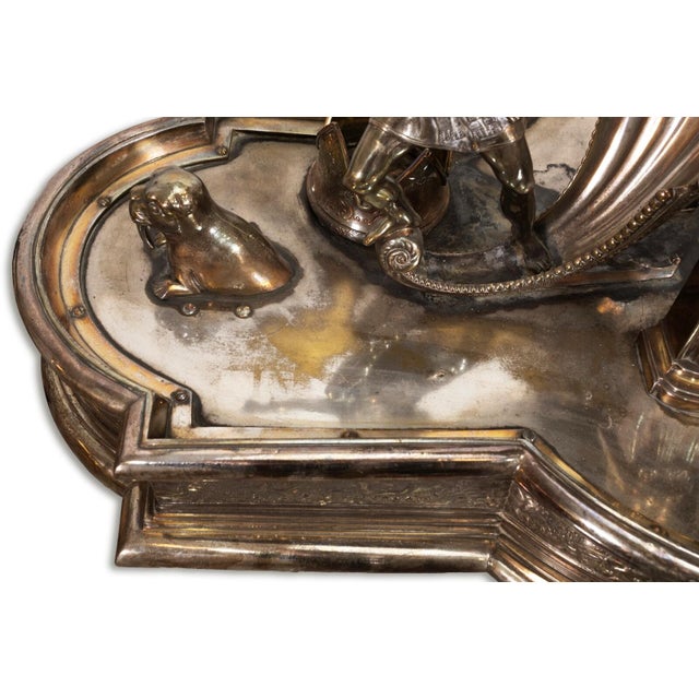 Meriden Britannia Co Ornamental Silver Plate Centerpiece Candle Holder For Sale - Image 9 of 10