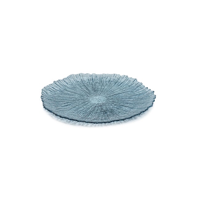 Axel Icy Sapphire Glass Plates, Set of 6, 11" For Sale In Los Angeles - Image 6 of 6