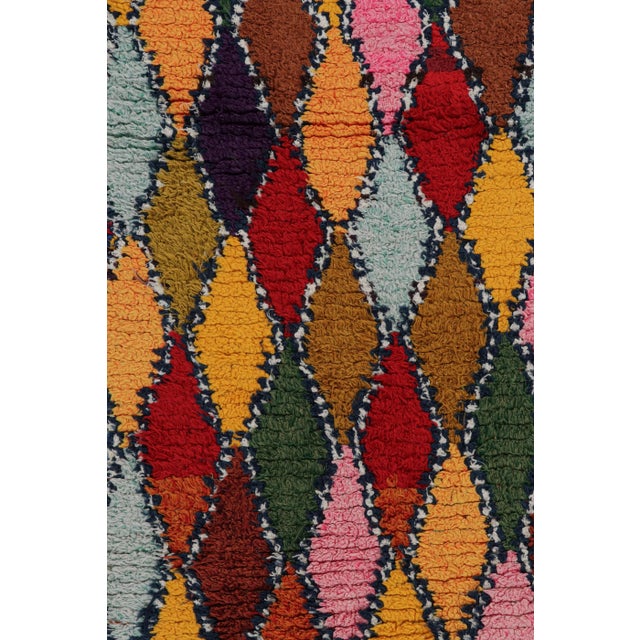 1950s Vintage Azilal Moroccan Style Rug, With Diamond Patterns From Rug & Kilim For Sale - Image 5 of 7