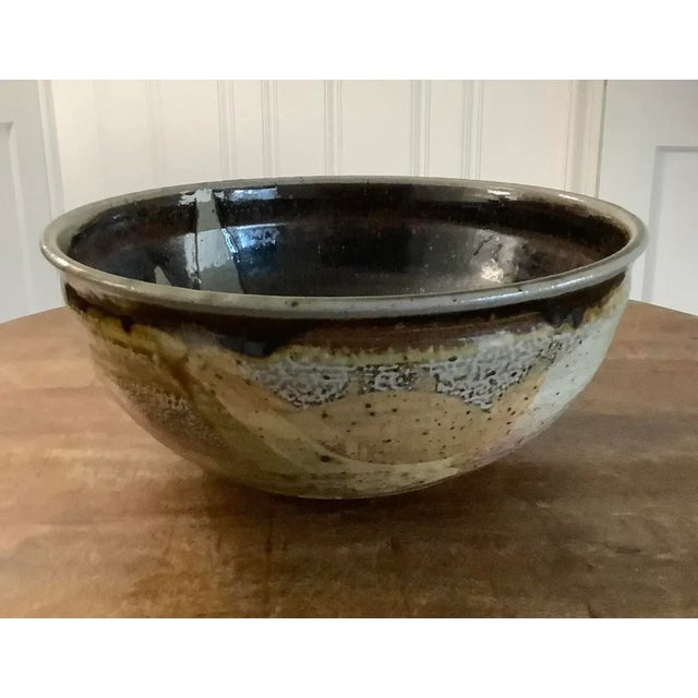 Lovely studio pottery centerpiece bowl in excellent condition. Soothing southwestern colors with a beautiful glaze and...