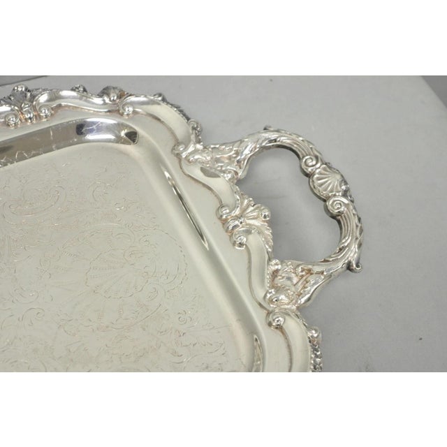 Metal Vintage Bristol 132 Victorian Silver Plated Narrow Serving Platter Bar Tray For Sale - Image 7 of 15
