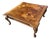 Vintage Mid Century Modern French Provincial Parquetry Burl Wood Coffee Table For Sale