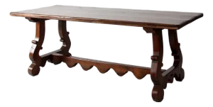Antique Spanish Revival Trestle Table