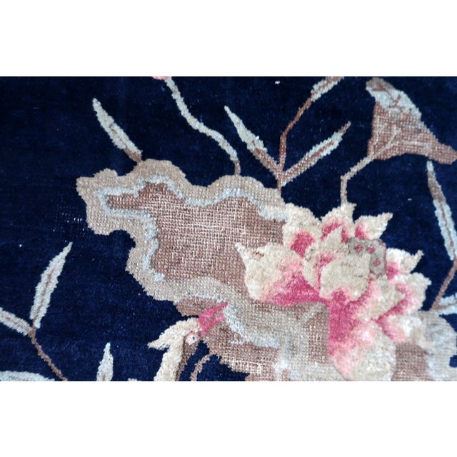 Chinese 1890s, Antique Chinese Peking Rug With Crane Design 3 X 5 For Sale - Image 3 of 14