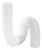 White Abstract Curved Tube Vase Tall For Sale