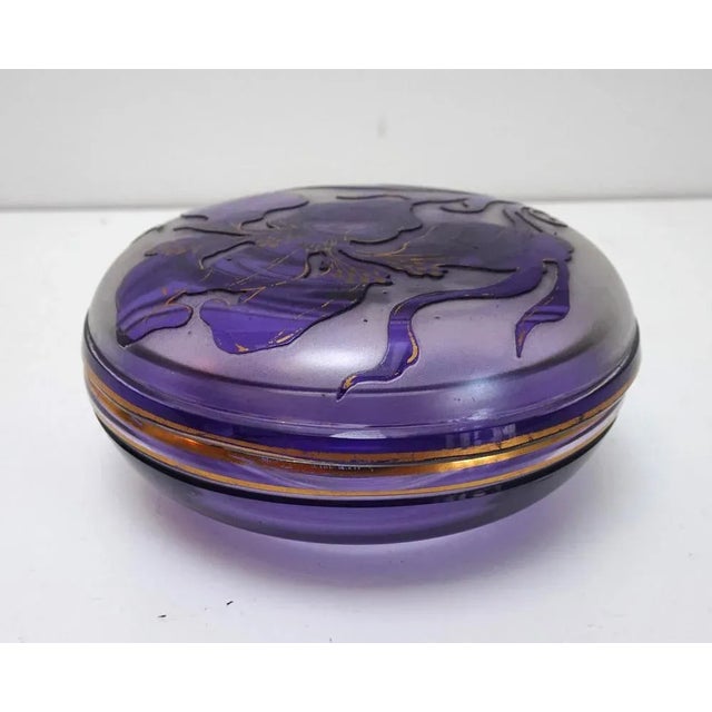Art Nouveau Cameo Crystal Box by Philippe Wolfers for Val Saint Lambert, 1890s For Sale - Image 11 of 11