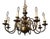 Flemish Brass 8-Armed Chandelier For Sale