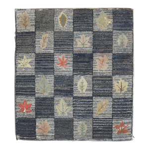 Mid 20th Century Floral Leaf Design American Hooked Scatter Rug