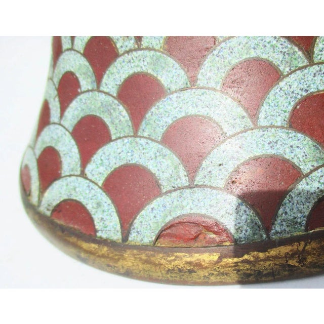 Massive Japanese Enamel Vase Late 19th Century For Sale - Image 9 of 13