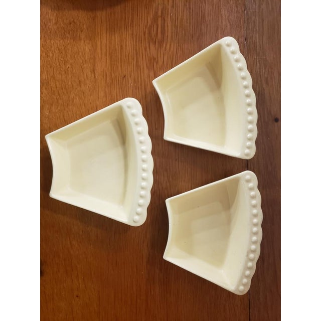 Mid-Century Modern Set of 3 Vintage W. Frazier California #201 Relish Ceramic Dishes For Sale - Image 3 of 5